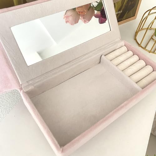 DD-life Openable Sofa Box Couch Jewelry Box,Miniature Sofa Velvet Chair Earrings Necklace Bracelet Storage Box, Gift for Girls and Women Jewelry Box(Pink,Style 3) by DD-life - Image 5