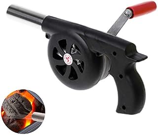 calliven Upgrade Portable Mini Hand Crank Fan Air Blower, Manual Grill Fire Starter