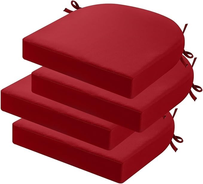 ANAND INDIA GROUPS Patio D-8 Patio Chair Cushion for Outdoor, Indoor Chair Cushion Pad, Square Chair Pad Terracotta, Comfortable Patio Foam Cushions (Red) (Pack of 4) (Cushion Thinkness 5 cm)-picture-28