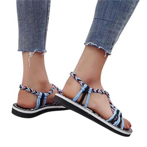 Sandales de plage plus taille avec nœud en corde pour un confort estival sur mesure