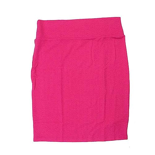 Lularoe Cassie e Large L Solid Dark Pink Womens Knee Length Pencil Skirt fits Sizes 14-16 LARGE-233-H