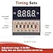 Saladulce Industrial Cycle Timing Siren Alarm 0-110dB Timed Alarm with Flashing Light (AC110V)