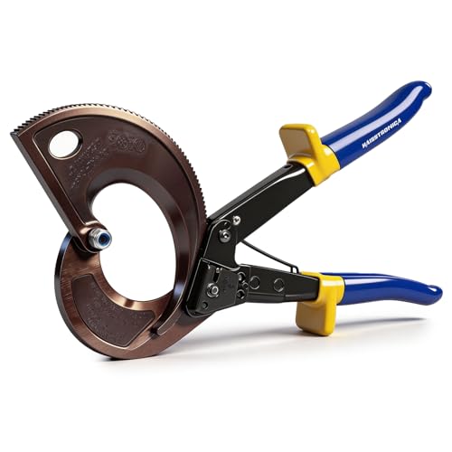 Image of haisstronica Ratchet Cable Cutters,Heavy Duty Wire Cutters for Cutting Electrical Copper & Aluminum Cable Wire Up to 400mm(750 Kcmil)
