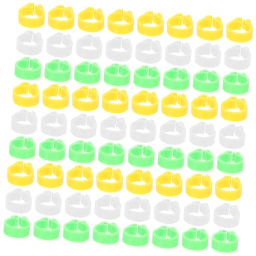 Abaodam 300Pcs Bird Leg Bands Durable Plastic Poultry Foot Rings for Pigeons Parrots and Chickens Easy to Use Brightly Colored for Identification for Breeding and Marking