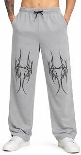 SYFKO Men's Cotton Baggy Track Pants for Men | Oversized Fit Streetwear & Gym Wear Trackpants | Solid Print Straight Botto... Price In India
