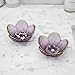 CEIERPH Purple Flower Ring Dish Jewelry Tray, Small Glass Trinket Tray for Rings Earrings, Present for Wife Mom Daughter Women