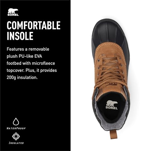 Sorel Men's Buxton Lite Waterproof Winter Boot, Elk/Black, 13 by Sorel - Image 2