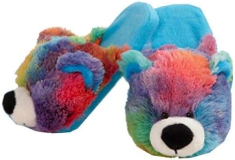 Genuine Ultra Soft My Pillow Pet RAINBOW BEAR PEACEFUL SLIPPER Medium