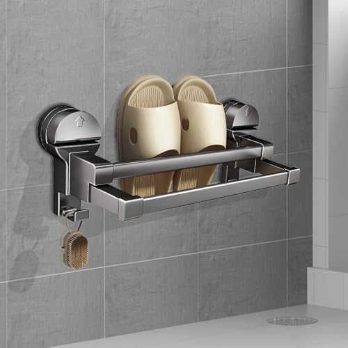 Étagère à chaussures murale extensible à ventouse sans perçage 2 pneus 30cm - 3