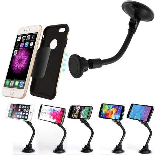 Suporte Magnético Para Celular Fixa No Pára-Brisa Do Carro, Universal Gira 360 Graus Porta celular p