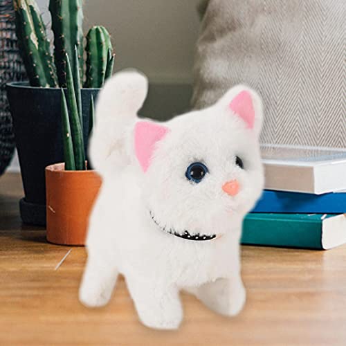 Brinquedos de animais de gato de pelúcia - Brinquedo robô interativo, gato eletrônico de pelúcia lat
