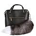 URSFUR Real Fox Tail Cosplay Toy Fur keychain Alopex Lagopus Handbag Accessories Key Chain Ring Hook Tassels