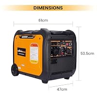 maXpeedingrods 5500 Watt Inverter Stromerzeuger mit Fernstart/Elektrostart – Ansicht 8