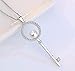 Produktbild Halskette Schmuck Zirkonia Pearl Key Anhänger Halsketten Für Frauen Geschenkkette Choker Chain Collar 45Cm