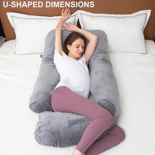 TaiBest Schwangerschaftskissen aus geschreddertem Memory-Schaum zum Schlafen, Mutterschaftskissen...