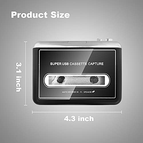 image for Kaforble Updated Cassette Tape Player with Speaker Portable Cassette t