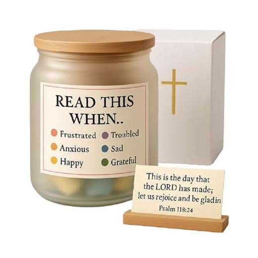 Nybhyjka Tarro inspirador con versículos bíblicos, tarro de versículos de la Biblia, cesta de las Escrituras inspiradoras para la mañana, hombres y mujeres, mesita de noche, cumpleaños, Pascua, lugar