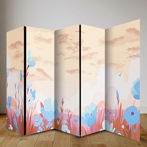 Decorative-Room-Divider-Screen-3-Panel-Folding-Floral-Design Decorative Room Divider Screen 3 Panel Folding Floral Design
