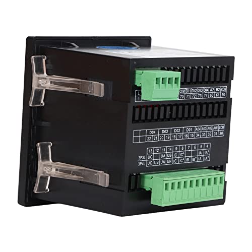 Medidor de Energia Multifuncional Lcd Trifásico Ac220v Display Ac380v Medidor de Medição Preto de Fa