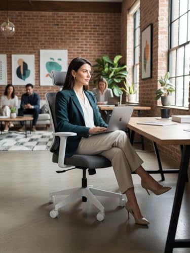 Zeon Büro Ofis Sistemleri // Comfort White Yönetici Koltuğu Ofis Çalışma Koltuğu - Görsel 2