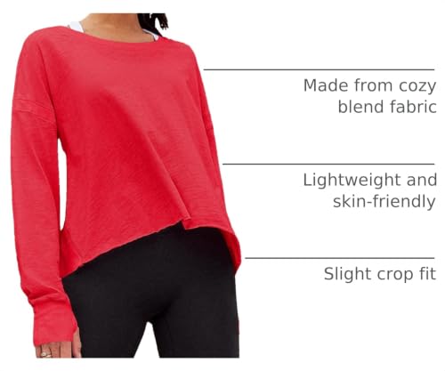 Image of Panadila Womens Open Back Workout Tops Long Sleeve Shirts