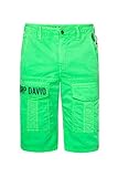 Camp David Herren Skater Bermuda mit Label Prints (L, tech Green)