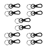 Foto&Tech Small Quick Release Adapter Clip for Camera with Round Lugs for Camera Strap, 33lb Breaking Force (5 Set, Black)
