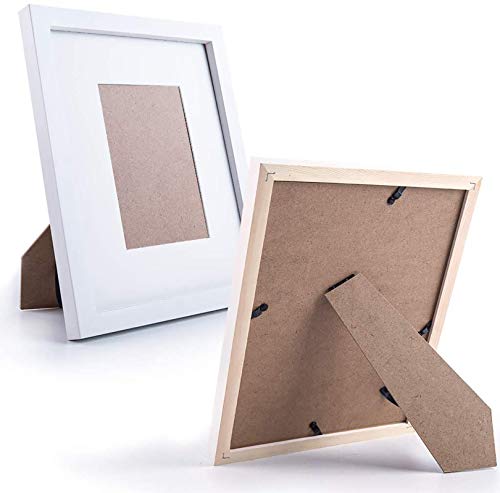 Picture Frames 8X10 White 2 Pack Nature Solid Wood For Wall Mounting And Tabletop Display #TOP5
