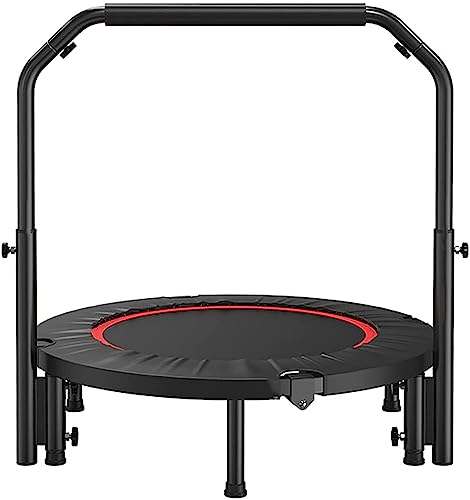 Mini trampolín de fitness Rebounder con mango de espuma ajustable, entrenamiento en interiores y exteriores para adultos, carga máxima de 330 libras, rebote de ejercicio