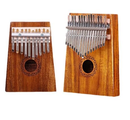 Kalimba à 21 touches (piano à pouces): instrument de musique en bois massif, son clair, idéal pour les débutants, cadeau pour les enfants, pour la maison et les mélomanes, couleur naturelle veinée
