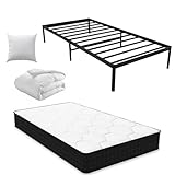 [l'Utilisation Pratique] Le matelas adopte la technologie d'emballage sous vide. La petite taille du colis vous permet de récupérer facilement votre colis. Le colis contient toutes les pièces, outils et instructions nécessaires pour l'installation; Le sommier est facile à assembler en 30 minutes ou moins.