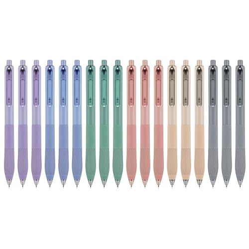 Image of Linbsunne Gel Pens Black Ink Pens for Office 0.5mm Fine Point Pens Smooth Writing Retractable Work Pen (18-count)