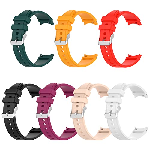Correas Galaxy Watch 4 Compatible con Samsung Galaxy Watch4 Watch4 Classic 20MM Correa Samsung Galaxy Watch 4 de Repuesto de Silicona Suave 6 Packs Correas Samsung Galaxy Watch 4 Cover