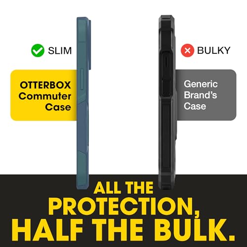 OtterBox iPhone 13 (Only) – Commuter Series Case – Thin, Dual-Layer, Pocket-Friendly, Port Cover – Blue/Teal by OtterBox - Used condition - Image 4