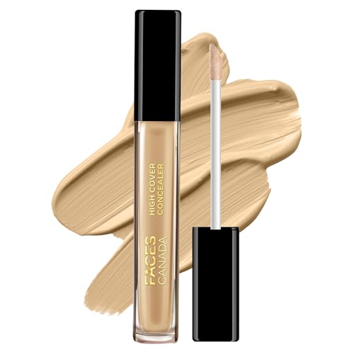 Facescanada High Cover Concealer | Full Coverage, Lightweight & Long-Lasting Formula | Hides Dark Circles, Blemishes & Imperfections | Smooth, Blendable & Crease-Resistant | 0.14 Fl Oz (4ml)