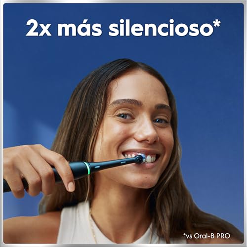 Oral-B iO 6N Cepillo de Dientes Eléctrico Negro Con Mango Recargable, 2 Cabezales y 1 Estuche de Viaje, 5 Modos De Cepillado Con Blanqueamiento Dental, Sensor De Presión, Diseñado por Braun