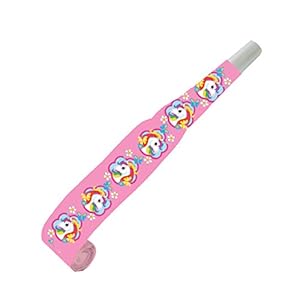 Amscan 9901929 – luchttruffel eenhoorn, 8 stuks, grootte ca. 30 cm, roze met veelkleurige motieven, partytrood, eenhoorn…