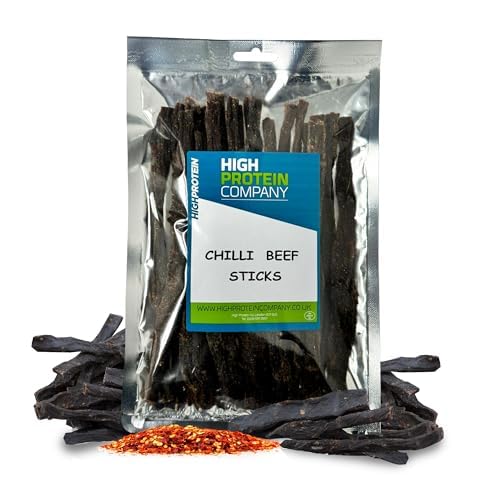 High Protein Chilli Beef Sticks 100g - Authentic South African Biltong - Beef Bites - High Protein Healthy Snacking for Pre or post work out - Low Sugar & Low Carb - Suitable for Keto Diets