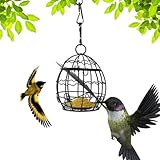 Bird Feeder, Suet Ball Feeders for Outside Hanging, Metal...