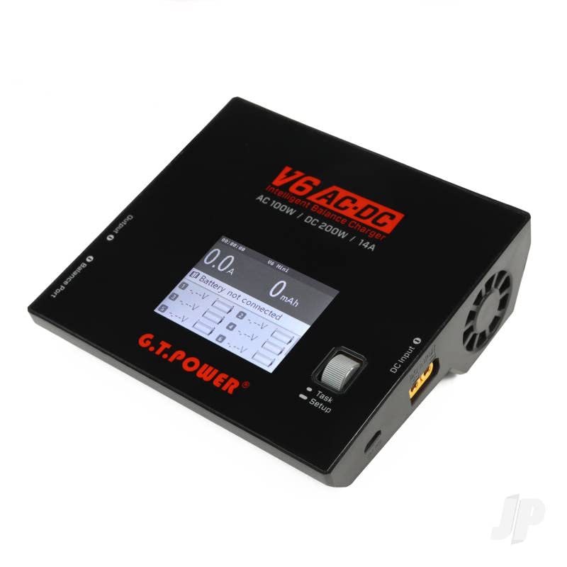 GT PowerV6 240v AC / 12v DC NiMH/LiPo/LiIon/LiFe/Pb Battery Charger