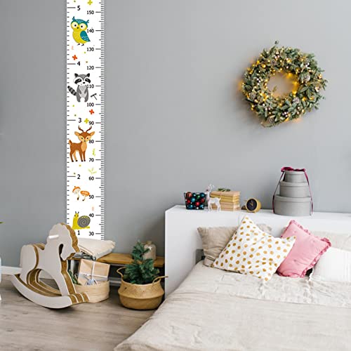 7.9'' x 79'' Height Chart for Kids Kids Height Chart Removable Canvas and Wood Measuring Ruler Height Growth Chart Kid Height Wall Chart Wall Hanging Measuring Ruler Wall Decor Hanging Height Measure - Image 4