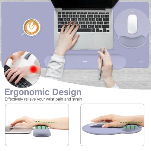 MOSISO Wrist Rest for Keyboard Mouse Pad Set