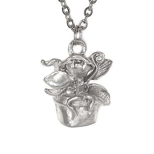 Pewter Audrey 2 Musical Theater inspired Keepsake Necklace | Theater Jewelry Packaged for Cast in Little Shop of Horrors Musical Show and Director Appreciation Gift - Handcrafted in USA