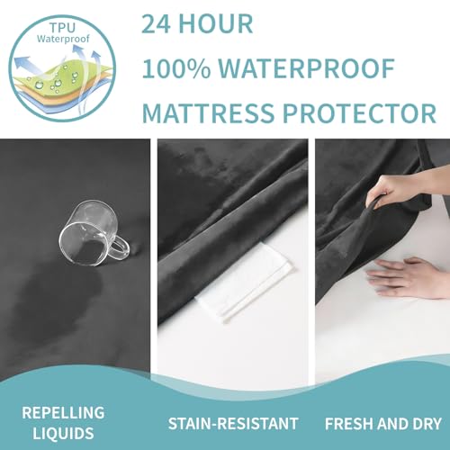 Image of Ruili Queen Mattress Protector Waterproof Washable Noiseless 2 Pack
