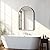FORBATH Arched Bathroom Mirror 24x36 Inch,Bathroom Mirror Wall Mounted Modern Black Aluminum Alloy Frame Decor Dresser Mirror for Bedroom Living Room Entryway, Hanging or Leaning Against Wall