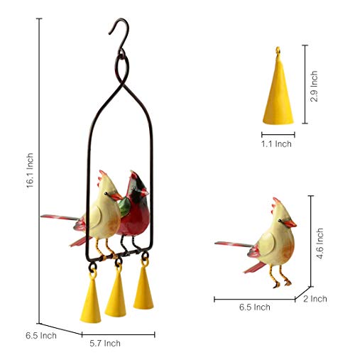 Image of ExclusiveLane The Couple KaraokeΓCO Hand-Painted Decorative Hanging Wind Chime in Metal -Wind Chimes for Home Positive Energy Balcony Home Decorative Items Wall Hanging Bells Decor for Living Room (EL-015-055)