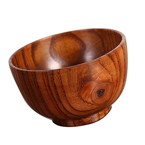 Tigela de madeira de jujujuba natural estilo japonês para servir sopa de bailarina chinesa para cria