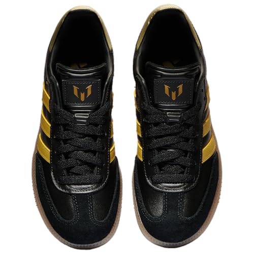 adidas Samba Messi - Boys' Grade School (JH5641, Core Black/Gold Metallic/Gum)4