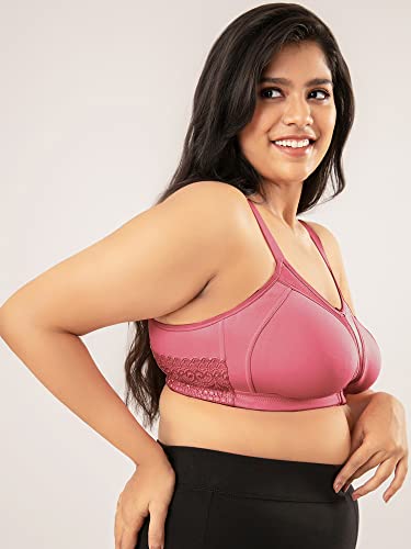 Image of NYKD NYB101 Cotton Non Padded Non Wired Full Coverage Everyday Bra M-Frame Bounce Control (Plus