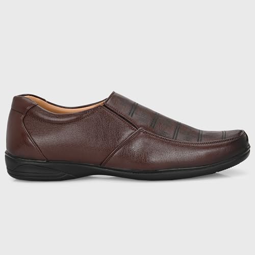 Image of Centrino Slip-on Men's Formal Shoe | Stylish with Soft Cushioned Insole | Trendy Non Lace-Up Design | Perfect for Formal & Office Wear (7680)